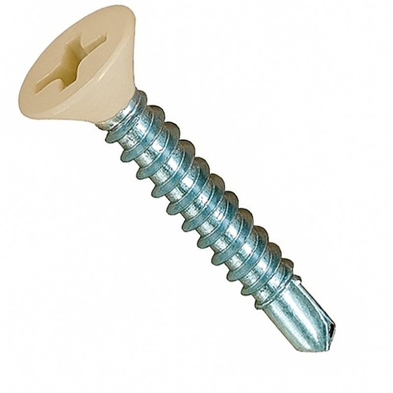 8T75TPF0Z/AL 8-18 X 3/4 PH FLAT SDS PT.ALMOND  ZN